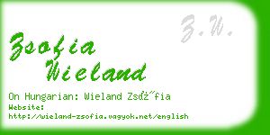 zsofia wieland business card